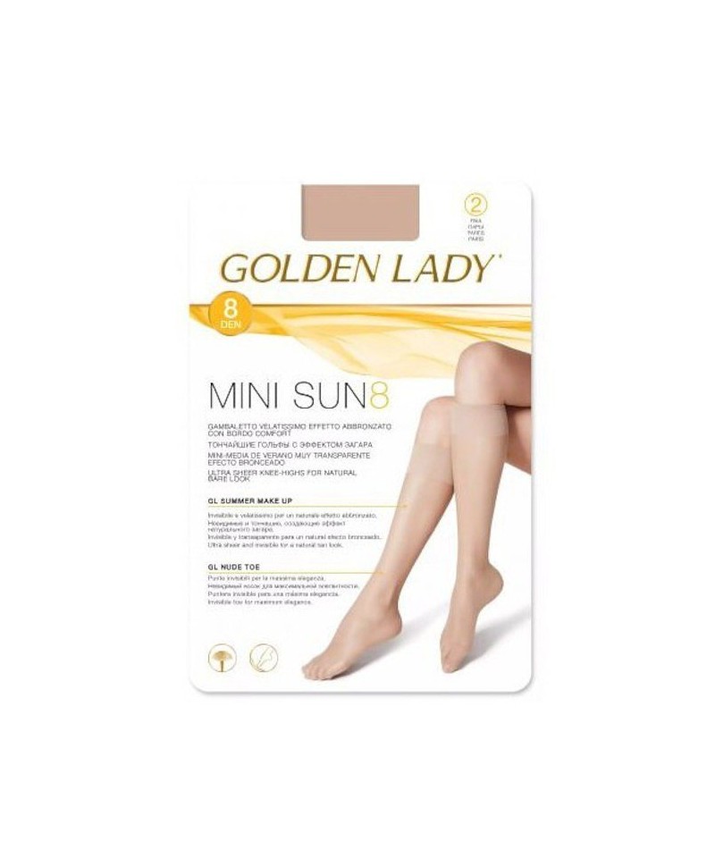 Golden Lady Mini Sun 8 den A\'2 2-pack podkolenky