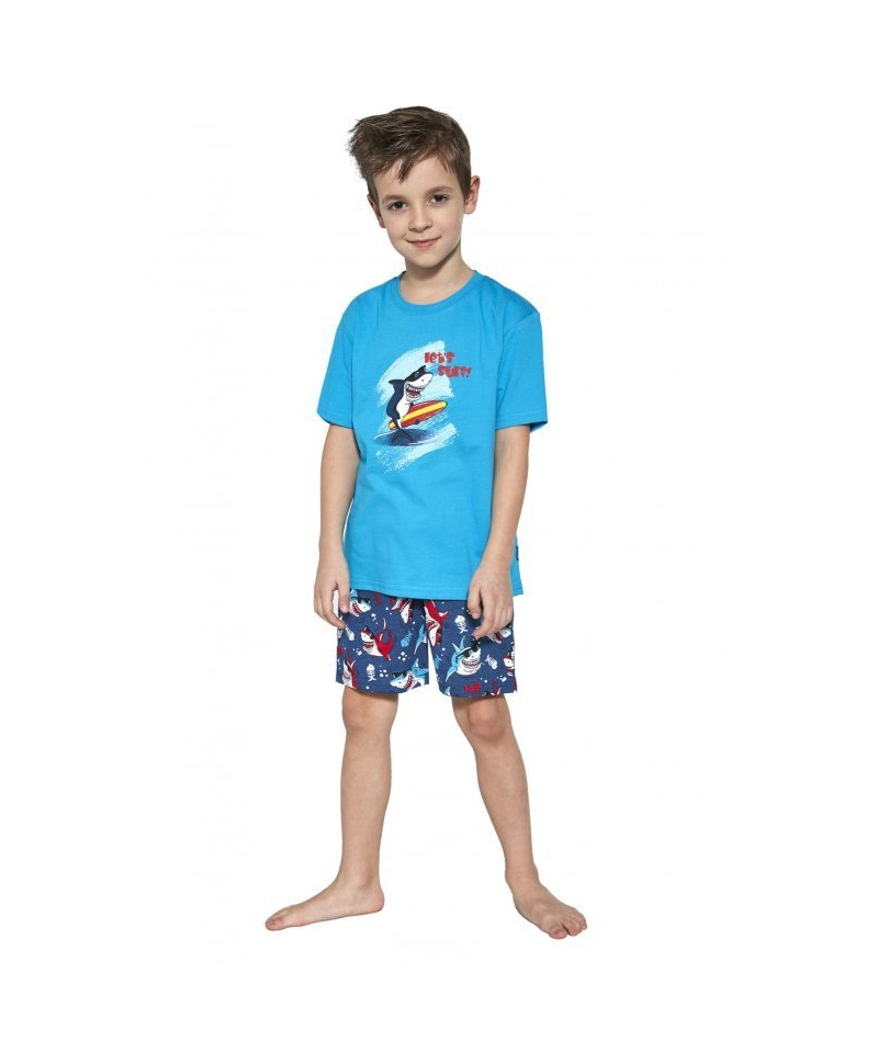 Cornette Shark 789/90 tyrkysové Chlapecké pyžamo