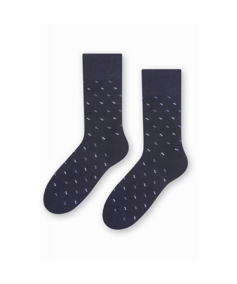 Steven 056 196 vzor tmavě modré Pánské ponožky