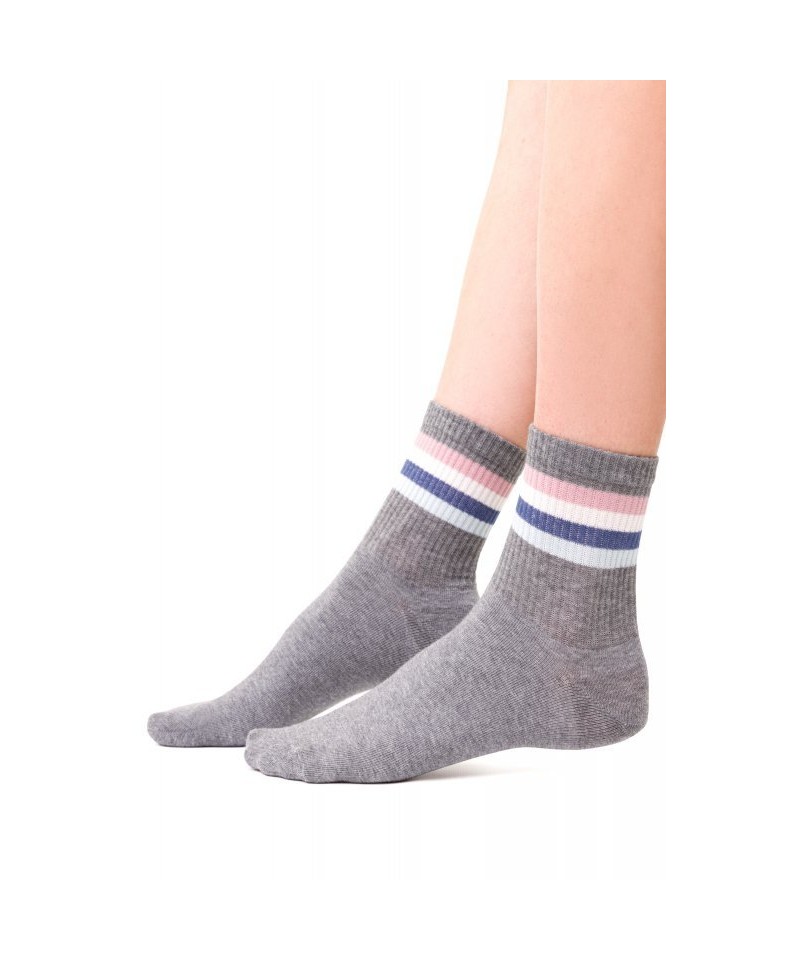 Steven 026-224 šedý melanž Dámské ponožky