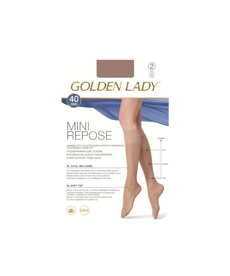 Golden Lady Mini Repose| 40 den A\'2 2-pack podkolenky