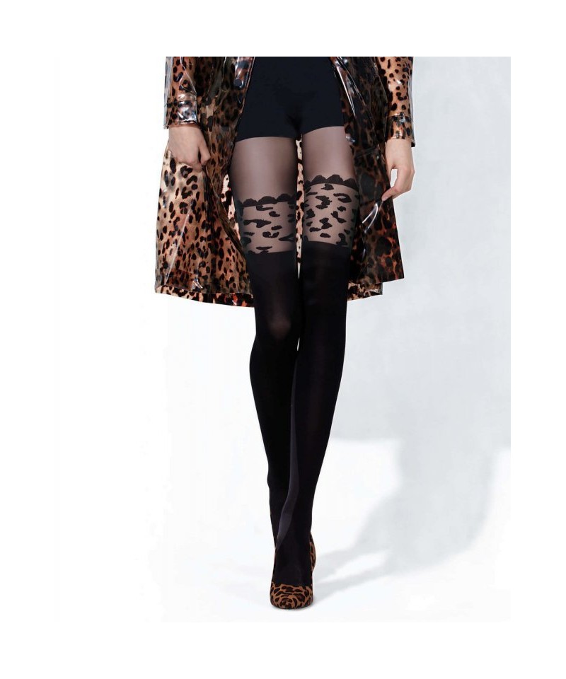E-shop Knittex 21908 Leopard 3D 50 den punčochové kalhoty