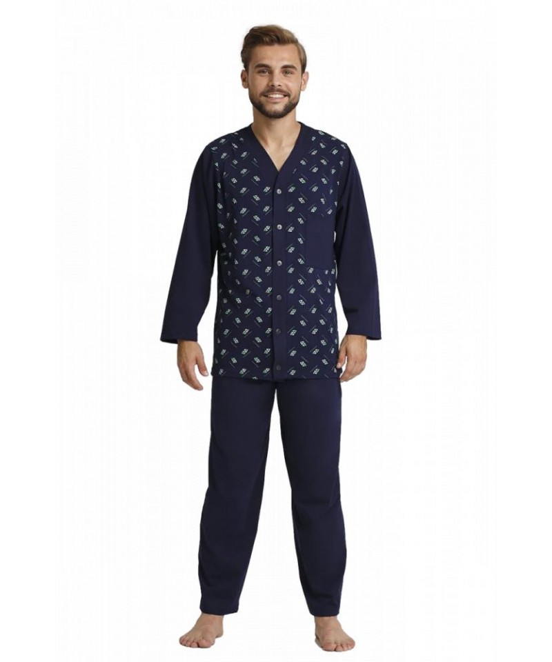 E-shop Gucio 854 4XL-5XL rozepínané pánské pyžamo