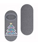 Steven 132 vánoční strom šedé Dámské kotníkové ponožky
