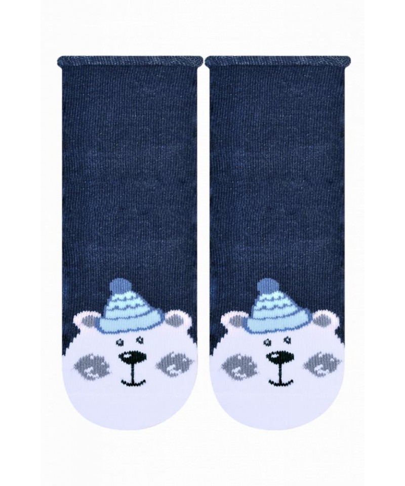 Steven 138 Miś tmavě modré Dětské ponožky
