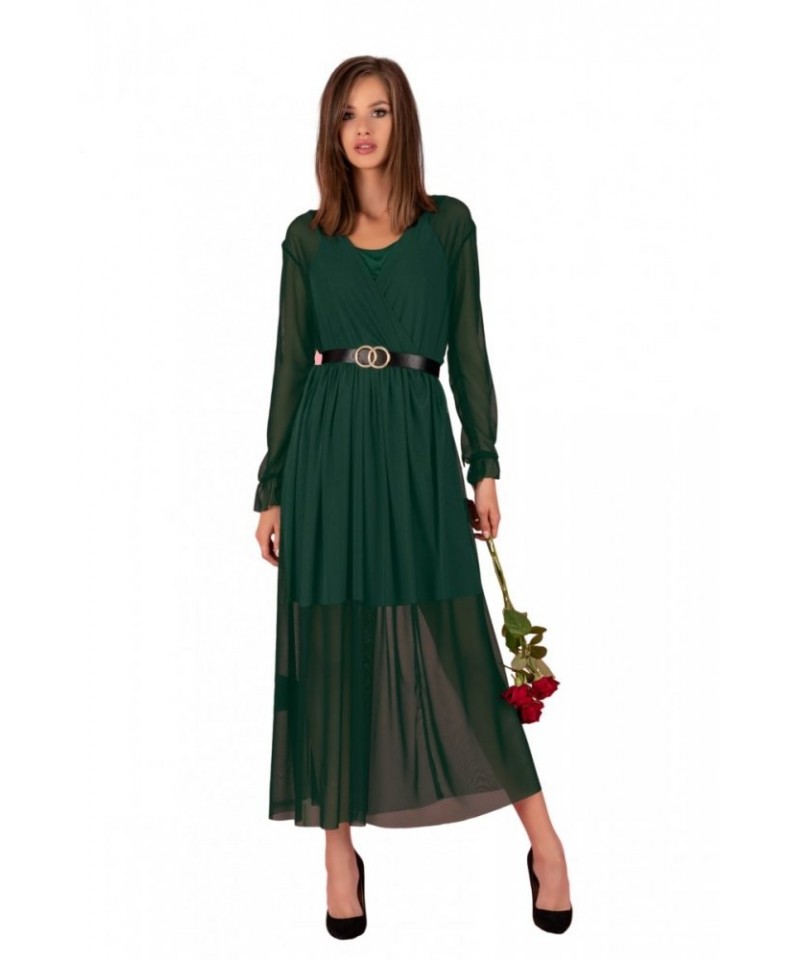 E-shop Merribel Mariedam Dark Green Šaty
