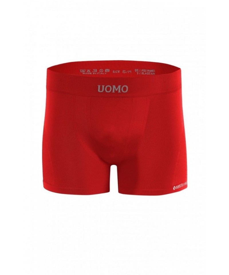 E-shop Sesto Senso Solar červené Pánské boxerky bezešvé