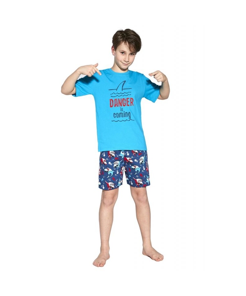 E-shop Cornette 790/94 Young Danger tyrkysové Chlapecké pyžamo