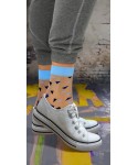 Sesto Senso Fashion Nylon trojúhelníky bílé/modré Dámské ponožky