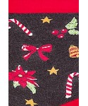 Steven 136 021 vánoční dekorace grafitové Dámské ponožky