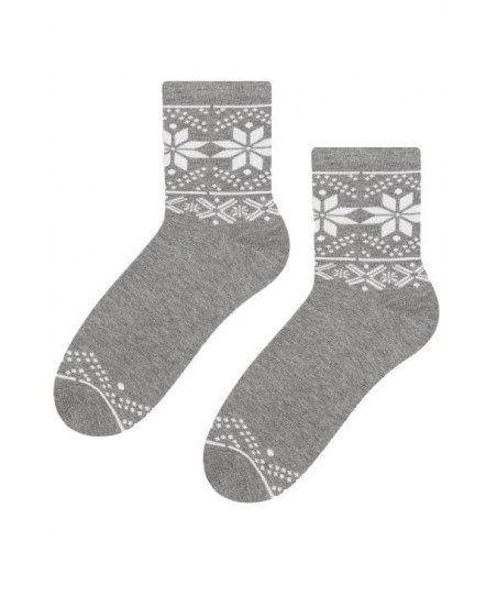 Steven 099 756 sněhová vločka tmavě šedé Dámské ponožky