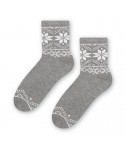 Steven 099 756 sněhová vločka tmavě šedé Dámské ponožky