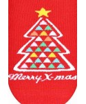 Steven 132 017 vánoční strom červené Dámské kotníkové ponožky