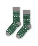 Steven 136 073 zelené norský vzor Pánské ponožky