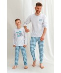 Taro Mario 2651 šedé Chlapecké pyžamo