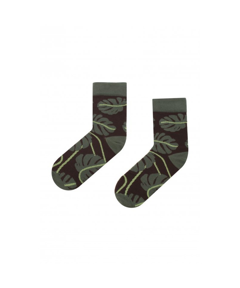 E-shop Skarpol 80 zelený list černé Pánské ponožky