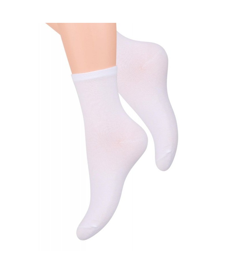 E-shop Steven 037 bílé Dámské ponožky
