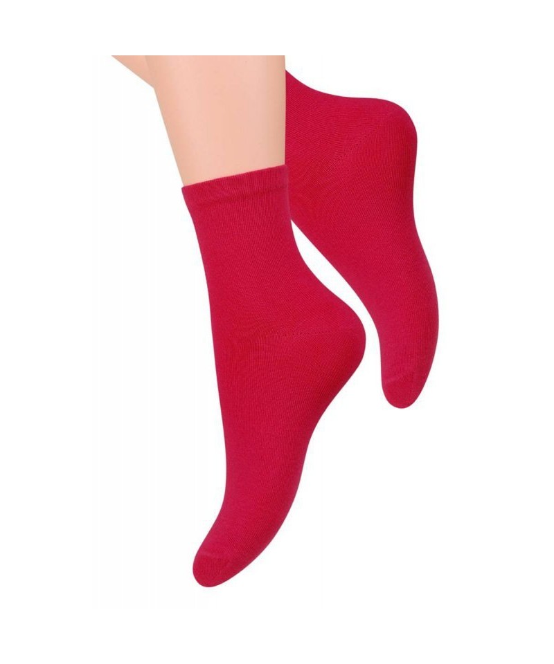 E-shop Steven 037 červené Dámské ponožky