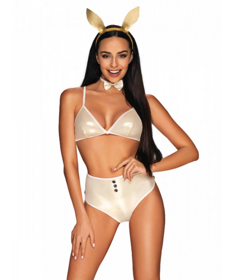 E-shop Obsessive Neo Goldes Erotický kostým 4-dílný