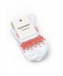 Gabriella SD/002 bílé/korálové Dámské ponožky