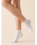 Gabriella SD/002 bílé/korálové Dámské ponožky