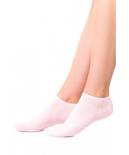 Steven invisible 007 světle růžové Dámské kotníkové ponožky