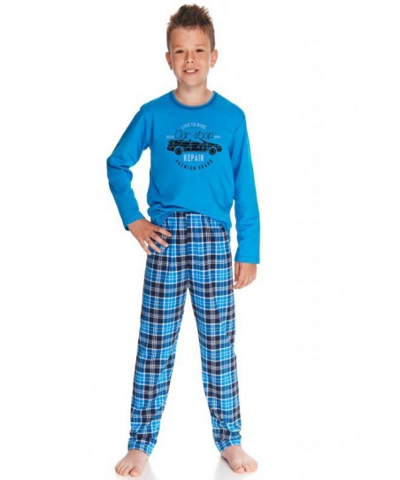 Taro Mario Car Shop 2651 modré Chlapecké pyžamo