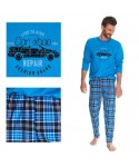 Taro Mario 2656 modré Pánské pyžamo