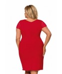 Donna Tess červená plus size Noční košilka
