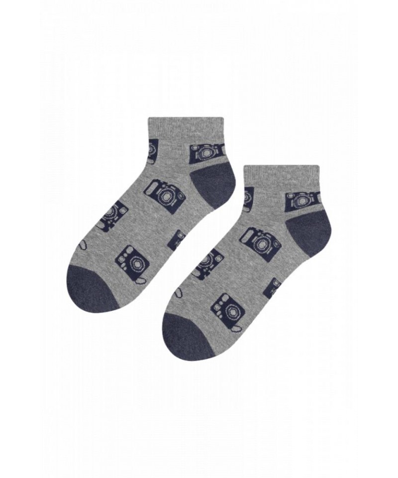 E-shop Steven 025-045 šedý melanž Panské ponožky