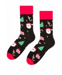 More 079 255 vánoční mikuláš černé Ponožky