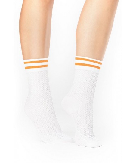 Fiore Player G 1141 bílo-oranžové Dámské ponožky