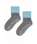Steven 038 ABS tmavě šedo-modré Ponožky