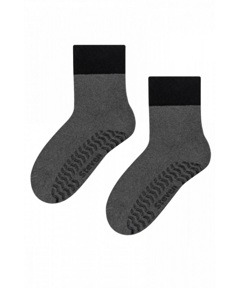 Steven 038 ABS grafitovo-černé Ponožky