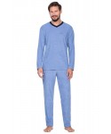 Regina 592 světle modré Pánské pyžamo