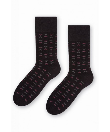 Steven 056 176 vzor černé Pánské ponožky