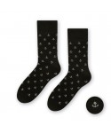 Steven 056 167 vzor černé Pánské ponožky