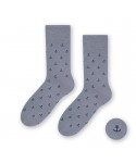Steven 056 169 vzor světle šedé Pánské ponožky