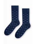 Steven 056 164 vzor tmavě modré Pánské ponožky