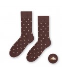 Steven 056 161 vzor hnědé Pánské ponožky