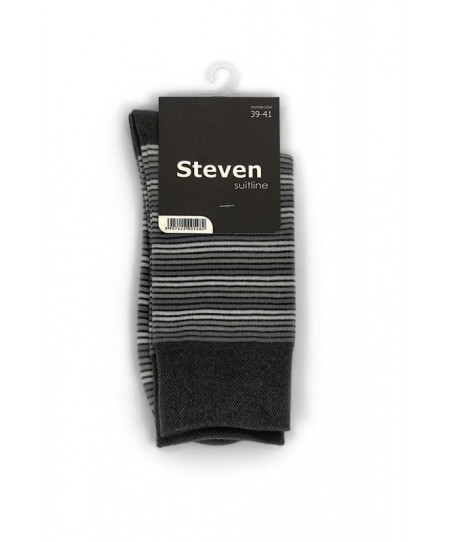 Steven 056 073 vzor šedé Pánské ponožky