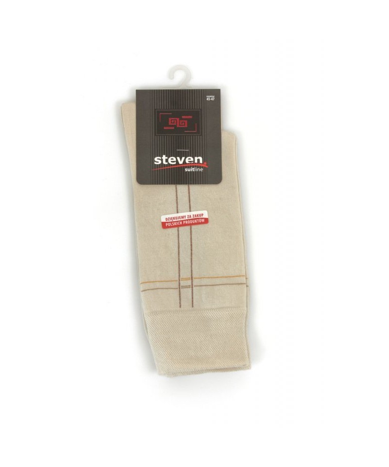E-shop Steven 056 21 vzor světle béžové Pánské ponožky