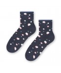 Steven 123 055 puntíky melanžově tmavě modré Dámské ponožky