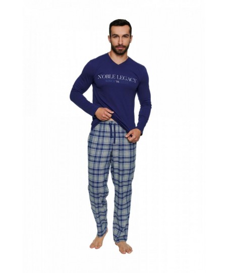 Henderson Town 40074-59X tmavě modro-šedé Pánské pyžamo