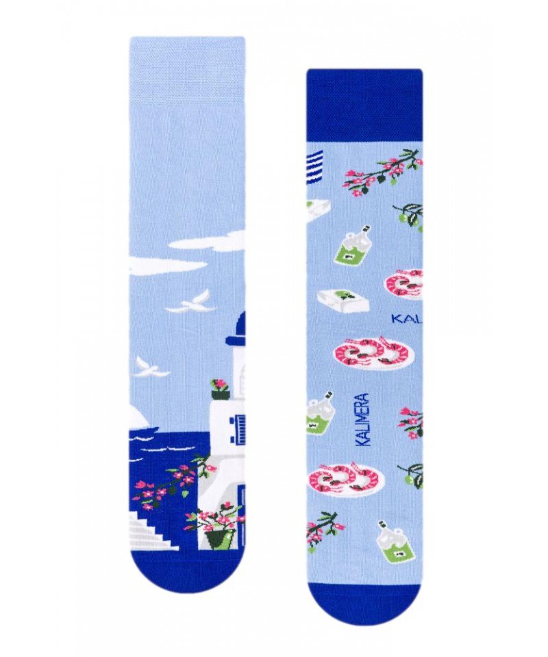 E-shop More Santorini 079-A069 modré Pánské ponožky