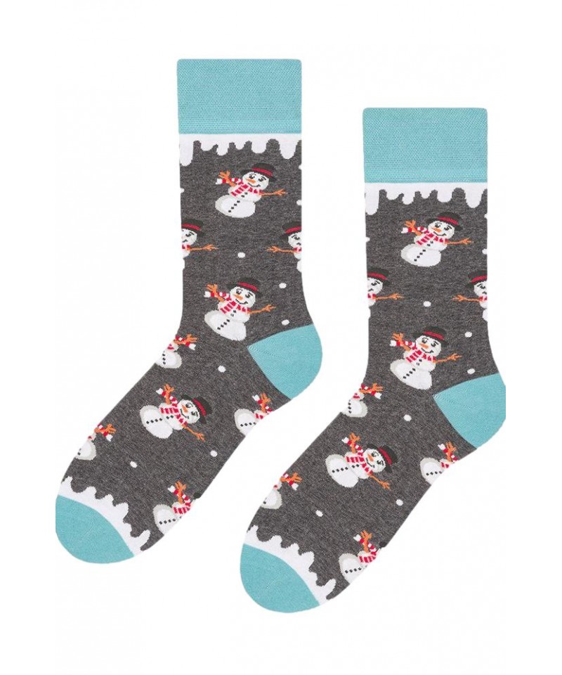 E-shop More Snowmen 079-244 šedý melanž Pánské ponožky