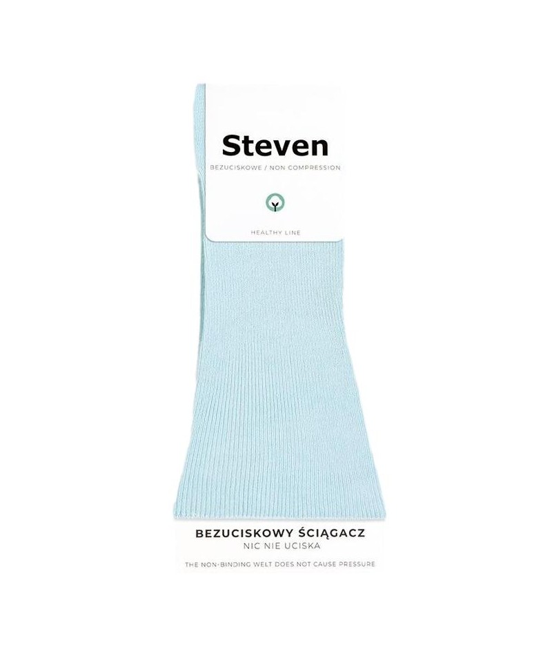 E-shop Steven 018 světle modré Netlakové ponožky