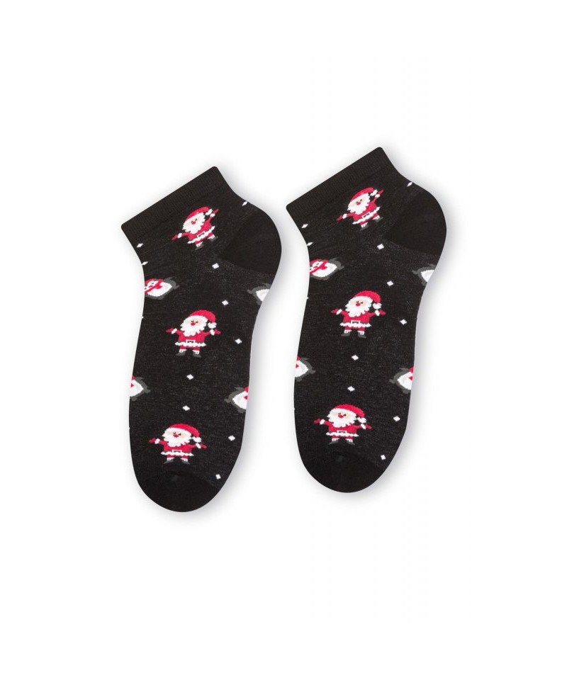E-shop Skarpety 136 006 Mikuláš černé Kotníkové ponožky