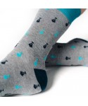 More Elegant 051 135 ties melanž šedý Ponožky