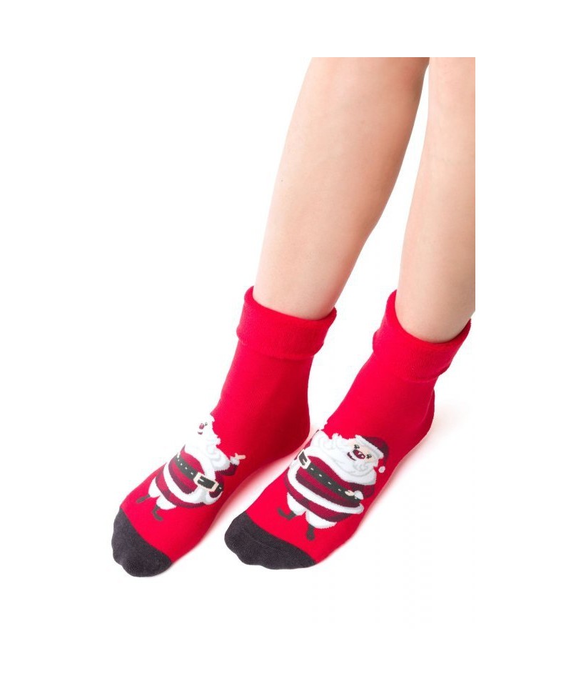 E-shop Steven 030 041 Mikuláš červené Dámské ponožky